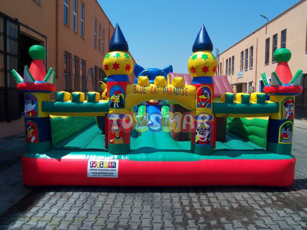 Toysmar Şişme Oyun Parkı Mavi Kedi Junior 8x5x3 m Toysmar